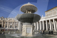 Fountain outside St Peter's basilica, Rome. Italy.
