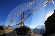 Prayer flags, Mustang. Nepal.