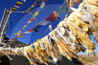 Prayer flags, Mustang. Nepal.