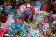Market near Battambang. Cambodia.