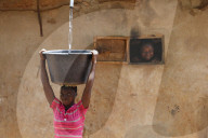 Collecting water in a Zou province village, Benin.