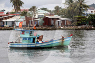 Duong Dong harbor. Fishing boat. Phu Quoc. Vietnam.