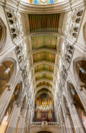 Interior of Almudena Cathedral, Madrid, Spain, South West Europe