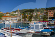 Hvar Town and Harbour, Hvar, Dalmatian Coast, Croatia, Europe
