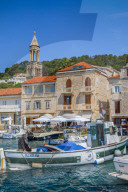 Hvar Fortress, Hvar Town and Harbour, Hvar, Dalmatian Coast, Croatia, Europe