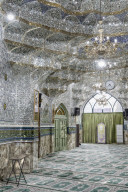 Emamzadeh Zeyd Mausoleum, Entrance hall decorated with mirrors, Tehran, Islamic Republic of Iran