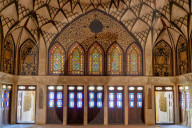 Tabatabai House, Stained-Glass windows, Kashan, Isfahan Province, Islamic Republic of Iran