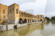 Pol-e Khadju bridge over Zayanderud river, Esfahan, Iran