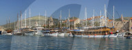 Sea Front Harbour in the Old Town (Stari Grad) of Trogir, UNESCO World Heritage Site, Dalmatia, Croatia