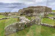 Broch of Gurness, Iron Age complex, prehistoric settlement, Eynhallow Sound, Orkney Islands, Scotland, United Kingdom