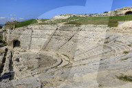 Teatro Greco (Greek Theatre), the Greek Amphitheatre at Syracuse (Siracusa), UNESCO World Heritage Site, Sicily, Italy, Europe