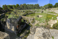 Roman Amphitheatre at Syracuse (Siracusa), UNESCO World Heritage Site, Sicily, Italy, Europe