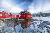 Traditional Rorbu, Reine, Nordland, Lofoten Islands, Norway