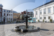 Town square, historic town of Ystad, Sweden