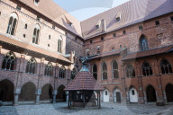 Inner cloister, Unesco world heritage sight Malbork castle, Malbork, Poland