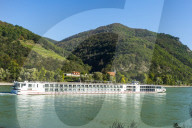 Cruise ship on the Danube, Wachau, Austria