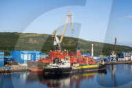 Rusatom port in Murmansk, Russia