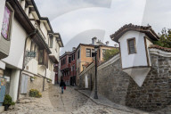 Cobbled streets in the old Town, Plovdiv, Bulgaria