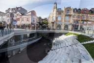 Part of the Roman stadium, Plovdiv, Bulgaria