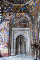 Christian wall paintings, Unesco world heritage sight Rila Monastery, Rila mountains, Bulgaria