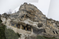 Rock Monastery St. Dimitar Basarbovski dating from the 12th century, UNESCO World Heritage Site, Ivanavo, Bulgaria, Europe