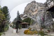 Rock Monastery St. Dimitar Basarbovski dating from the 12th century, UNESCO World Heritage Site, Ivanavo, Bulgaria, Europe