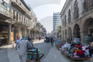 Historic colonial buildings, Al Rasheed Street, Baghdad, Iraq