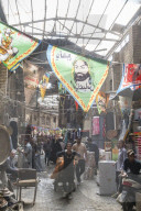Martyrs flags in the Copper bazar, Baghdad, Iraq