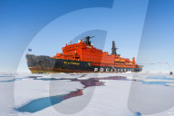 Icebreaker '50 years of victory' on the North Pole, Arctic