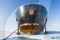 Icebreaker '50 years of victory' on the North Pole, Arctic