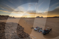 Expedition jeeps in Northern Chad, Africa