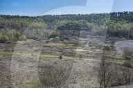 Overlook over the Unesco world heritage sight Messel pit, Hesse, Germany