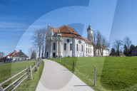 Unesco world heritage sight the Pilgrimage Church of Wies, Steingaden, Bavaria, Germany
