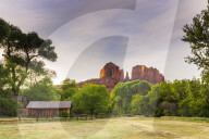 Cathedral Rock seen from red rock state park Sedona, Arizona, USA