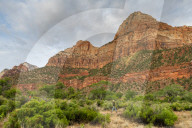 Hiking the pa'rus trail Zion National Park, Utah, USA, North America