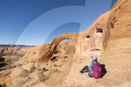 Corona Arch and Bootlegger Canyon, Moab, Utah, United States of America, North America