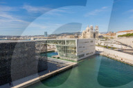 MUCEM and CathÃ©drale La Major Marseille, Bouches du Rhone, France