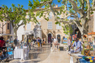 Morning market in Cassis harbour, Provence, France