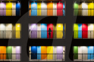 Colourful doors of Soho house