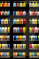 Colourful doors of Soho house