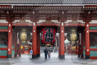 Sensoji Temple in Cherry blossom season
