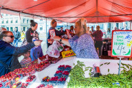 Outdoor market in the port area, Helsinki, Finland, Scandinavia, Europe