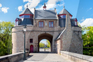 Ezelpoort (Donkey's gate), Bruges, West Flanders province, Flemish region, Belgium, Europe