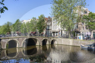 A bridge over the Herengracht canal, Amsterdam, Netherlands