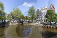 Old gabled buildings on Brouwersgracht, Amsterdam, Netherlands
