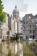 Voorburgwal and St Nicholas Church, St Nicolaaskerk, Amsterdam, Netherlands