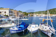 The pretty town of Gaios, the main port and harbour on the island, Paxos, Ionian Islands, Greece