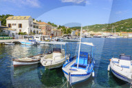 The pretty town of Gaios, the main port and harbour on the island, Paxos, Ionian Islands, Greece