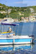 The pretty town of Gaios, the main port and harbour on the island, Paxos, Ionian Islands, Greece