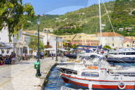 The pretty town of Gaios, the main port and harbour on the island, Paxos, Ionian Islands, Greece